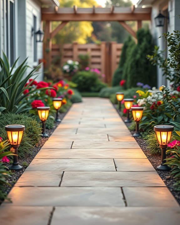 enchanting solar lit pathway