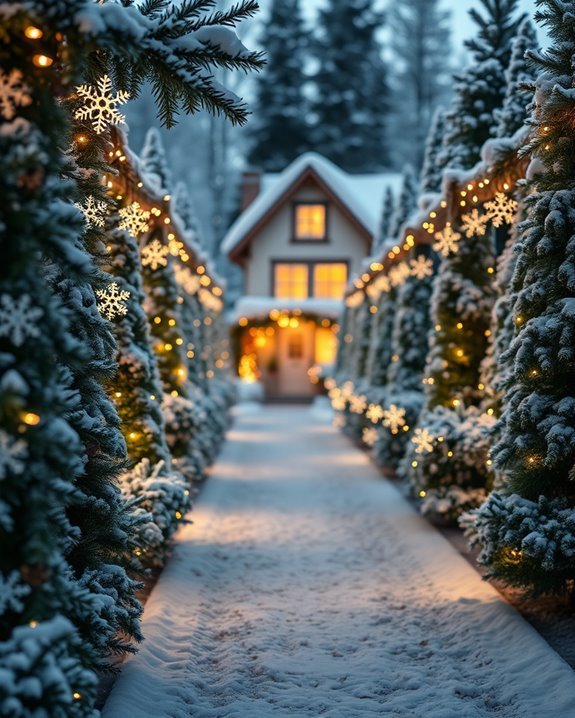enchanting winter pathway decorations