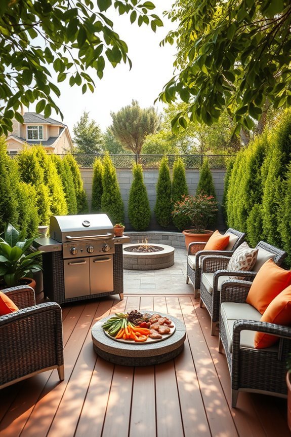 enclosed backyard privacy oasis
