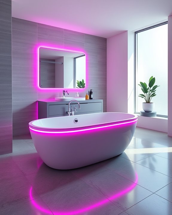 energize bathroom with neon