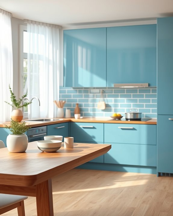 energizing ocean blue contrast