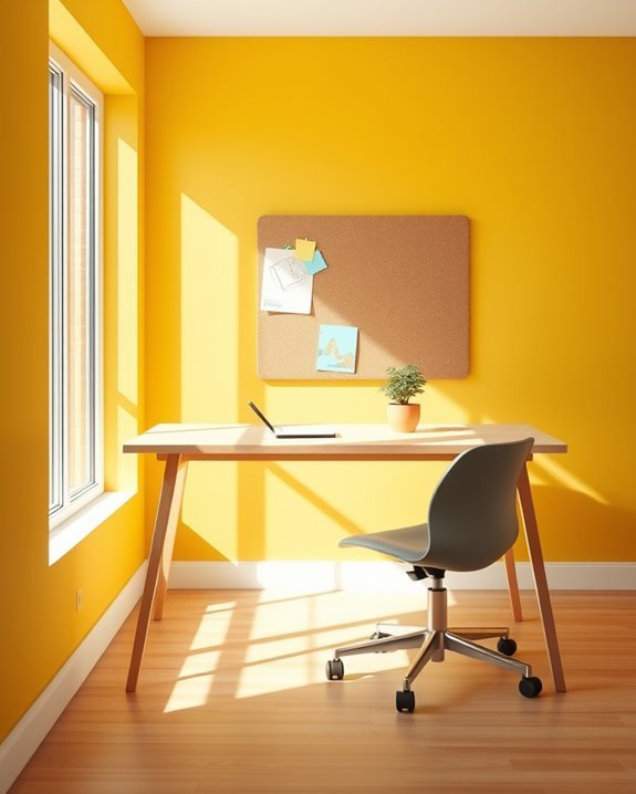 energizing playful mustard workspace