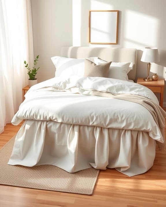 enhance bedroom with bed skirts