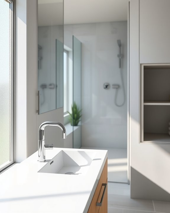 enhance depth with mirrors