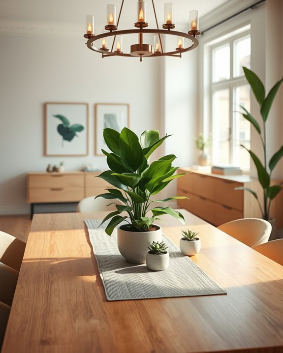 enhance dining room greenery