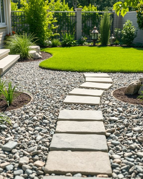 enhance gravel patio aesthetics