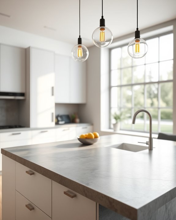 enhancing concrete counter aesthetics