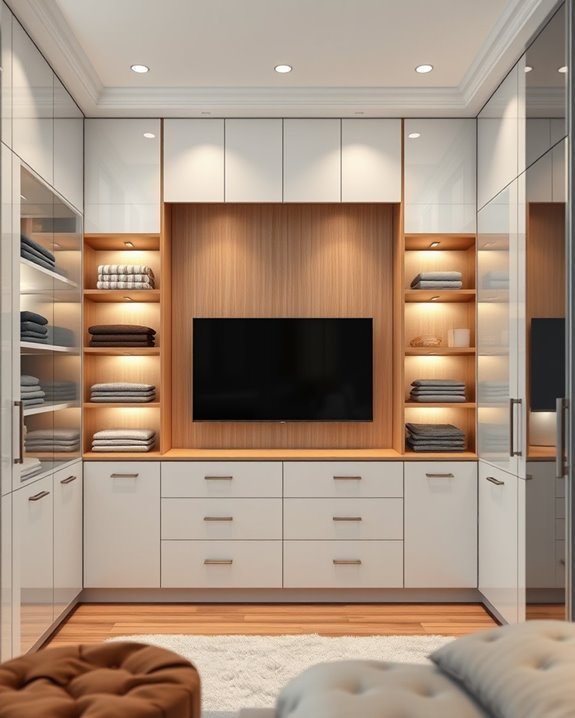entertainment enhanced closet organization