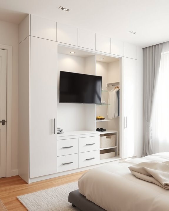 entertainment focused closet design