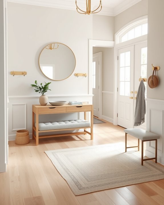 entryway lighting and decor