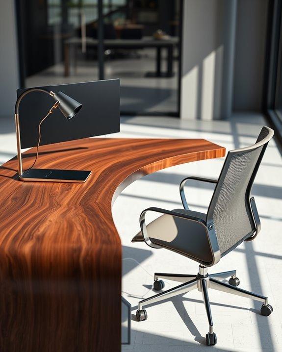 ergonomic curved desk benefits