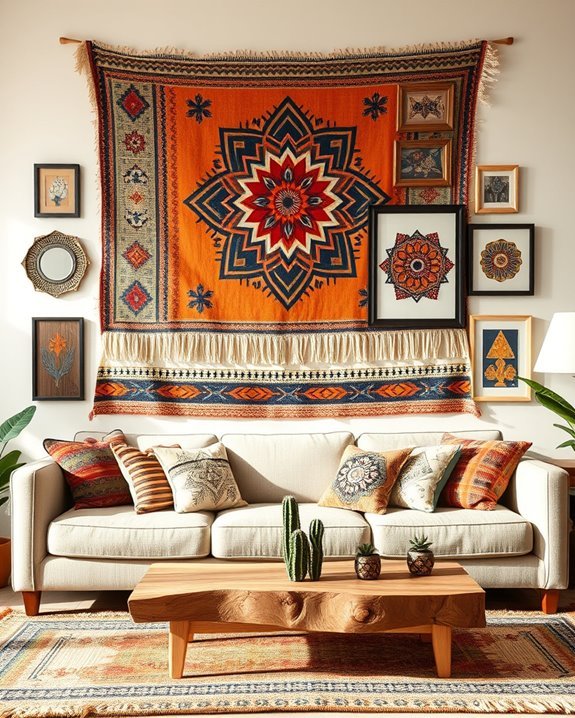ethnic patterns enhance decor