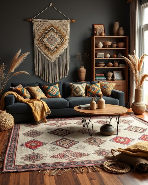 ethnic prints enhance decor