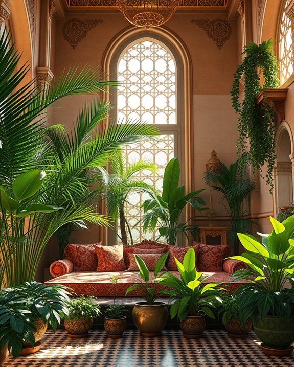 exotic greenery enhances luxury