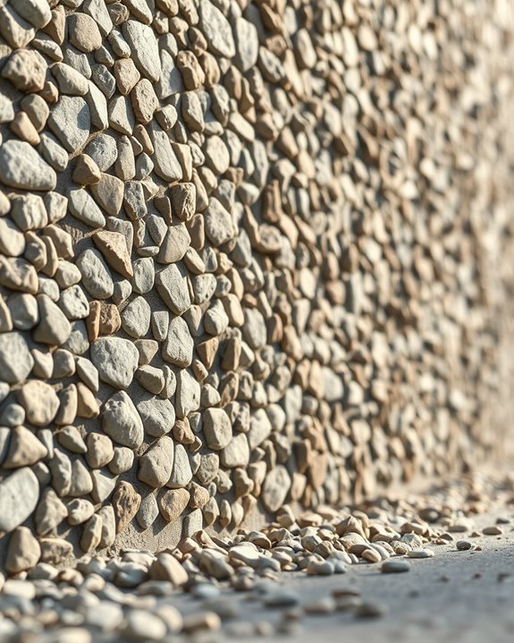 exposed aggregate wall finish