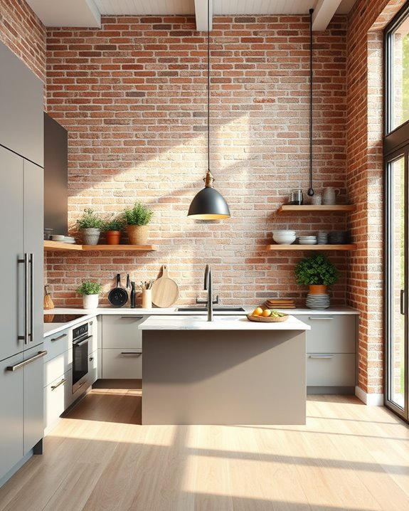 exposed brick wall beauty