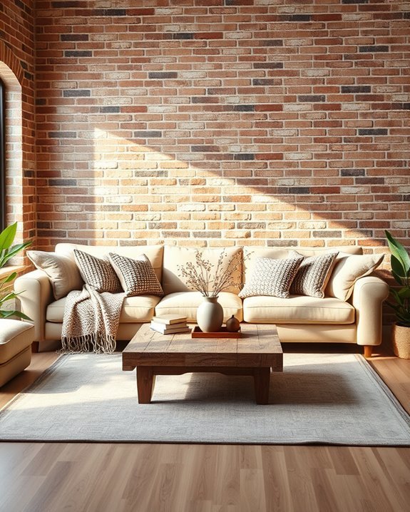 exposed brick wall charm