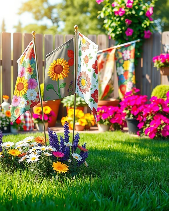 expressive decorative garden flags