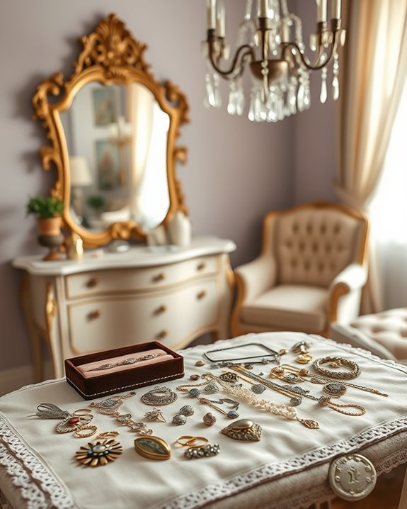 exquisite vintage jewelry displays