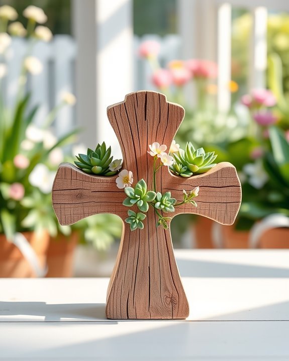 faithful spring decor planters