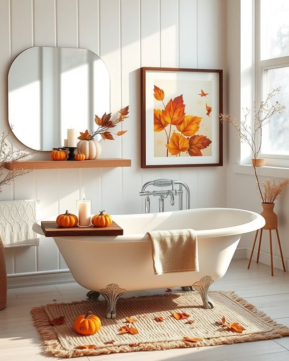 fall themed bathroom decor
