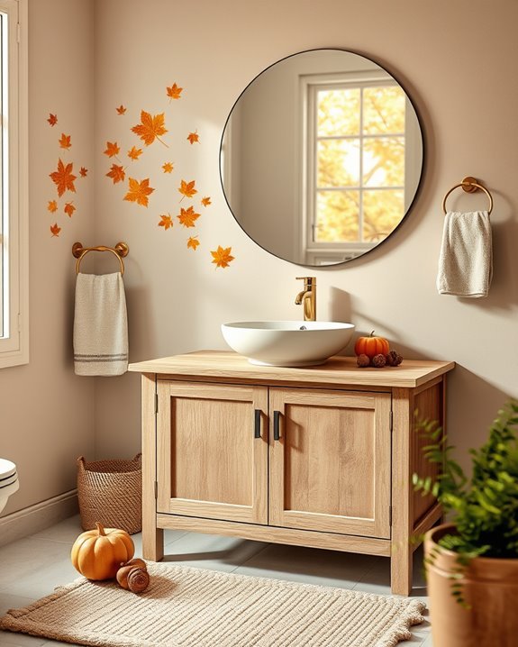 fall themed bathroom wall decals