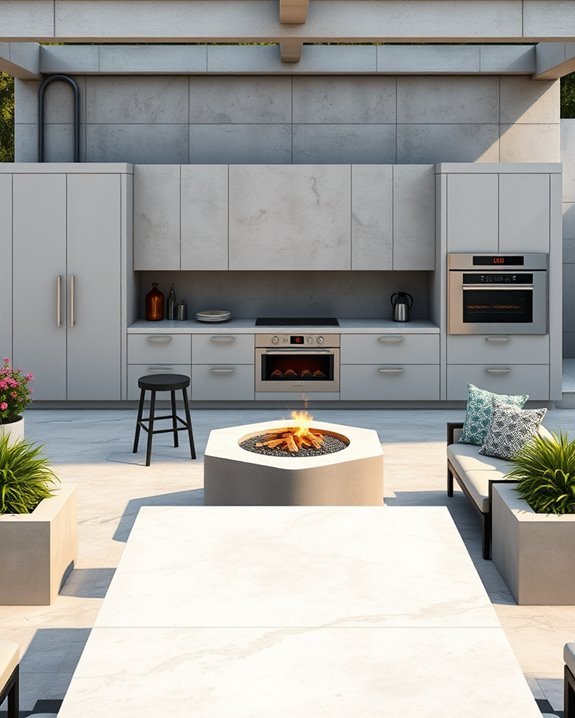 family oriented outdoor kitchen
