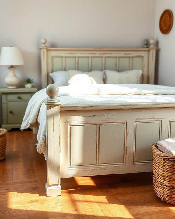 farmhouse bed frame makeover