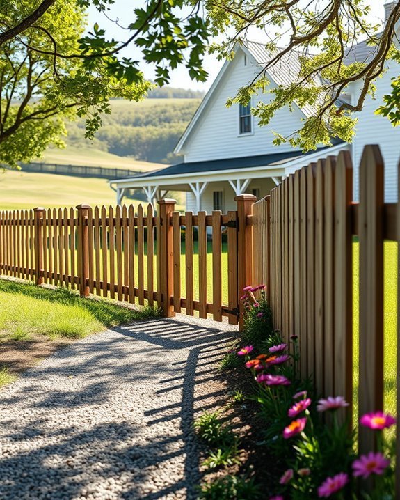 farmhouse charm with fencing