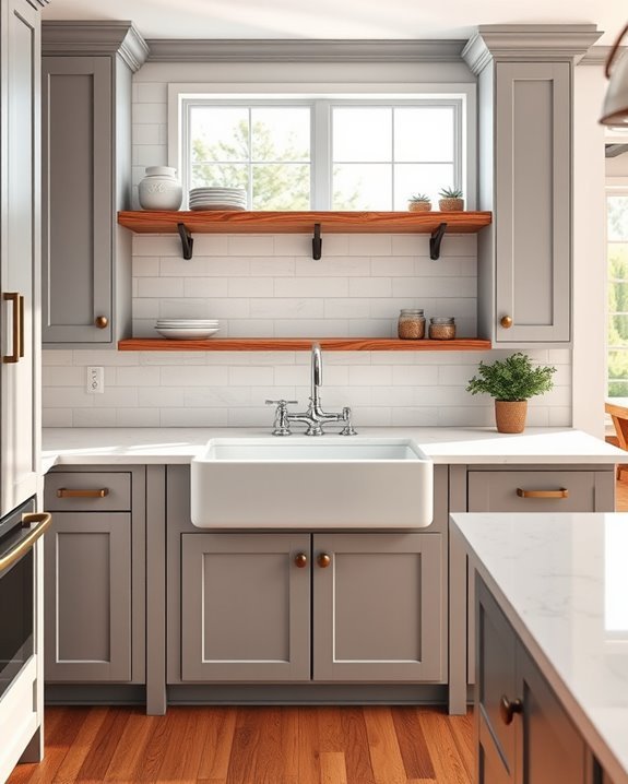 farmhouse grey cabinet charm