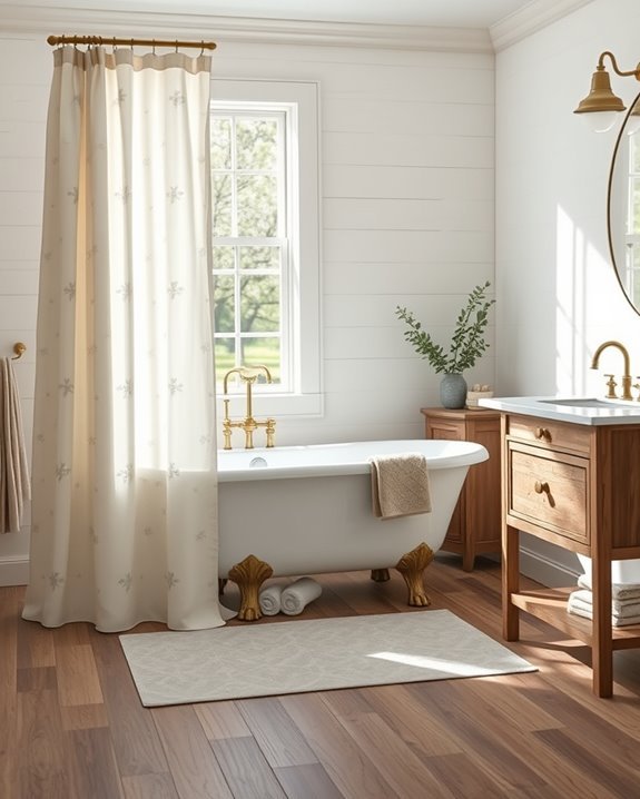 farmhouse inspired shower curtains