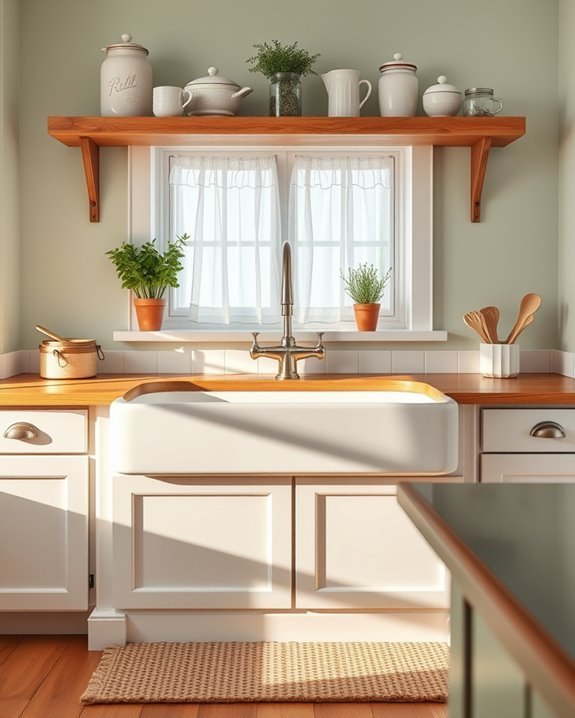 farmhouse sink enhances charm
