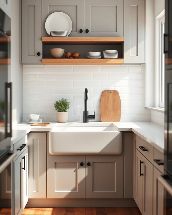 farmhouse sink enhances functionality