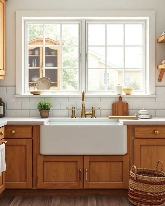 farmhouse sink rustic charm