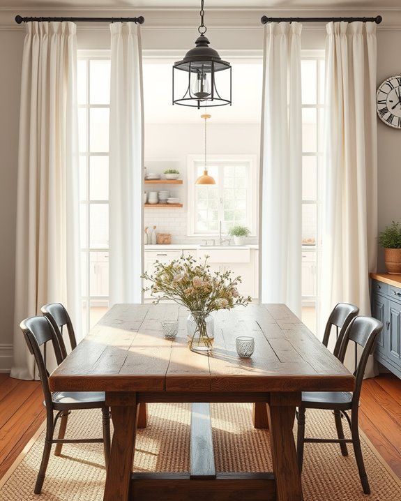 farmhouse style window treatments