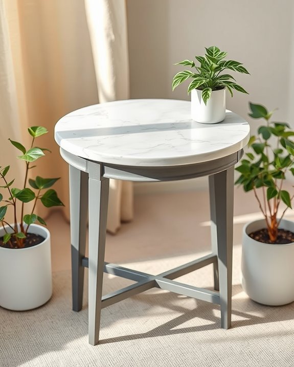 faux marble furniture transformation