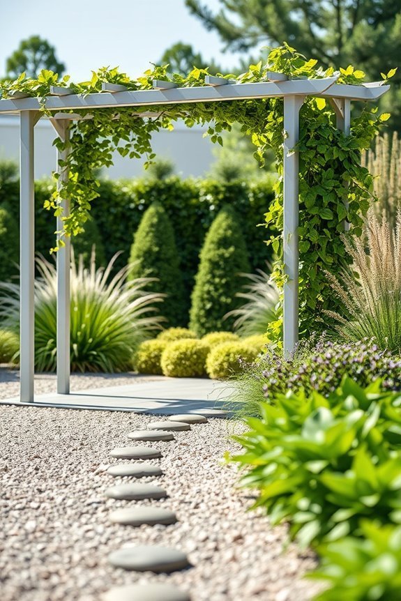 faux trellises enhance garden aesthetics