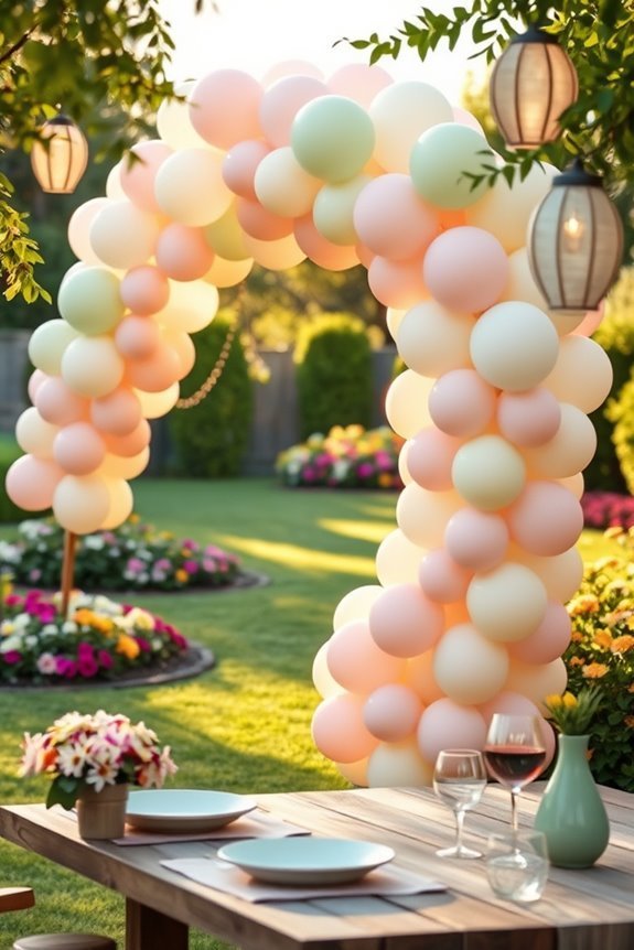 festive balloon arch design
