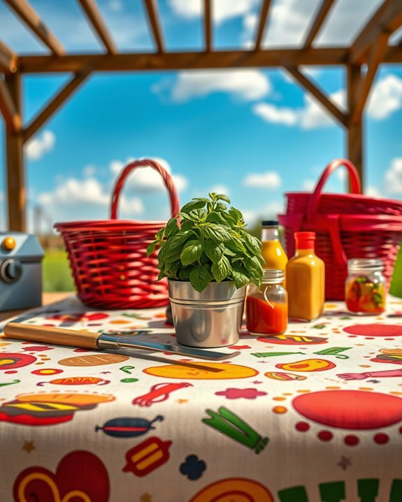 festive bbq pattern tablecloths
