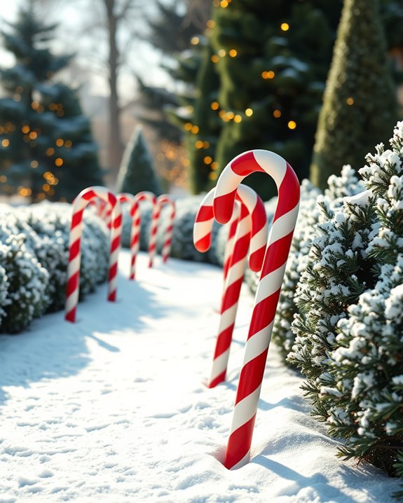festive candy cane markers
