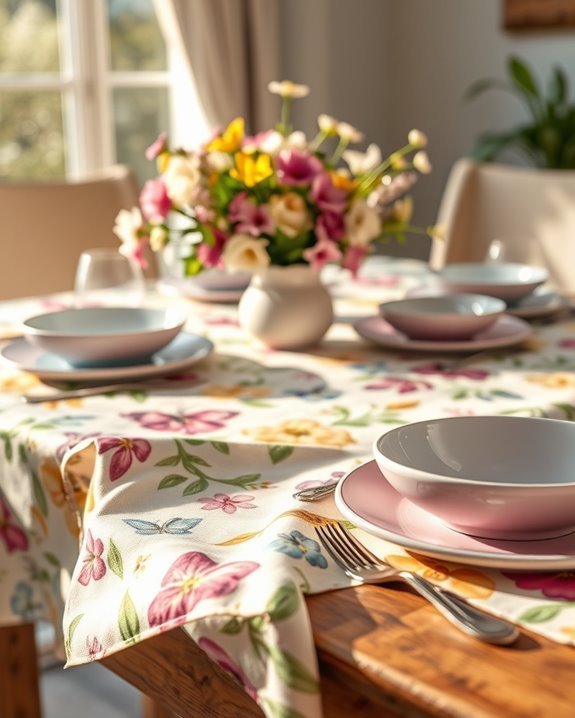festive colorful table settings