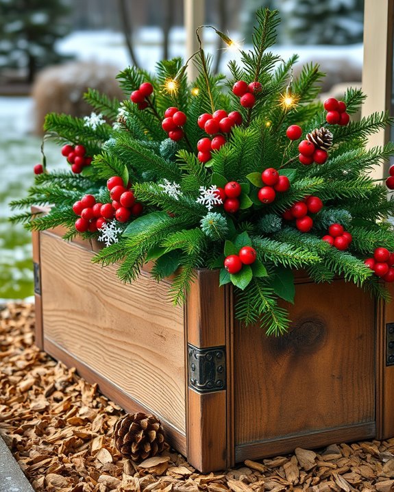 festive diy planter boxes