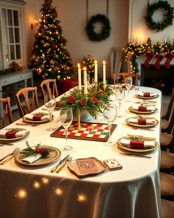 festive games and snacks