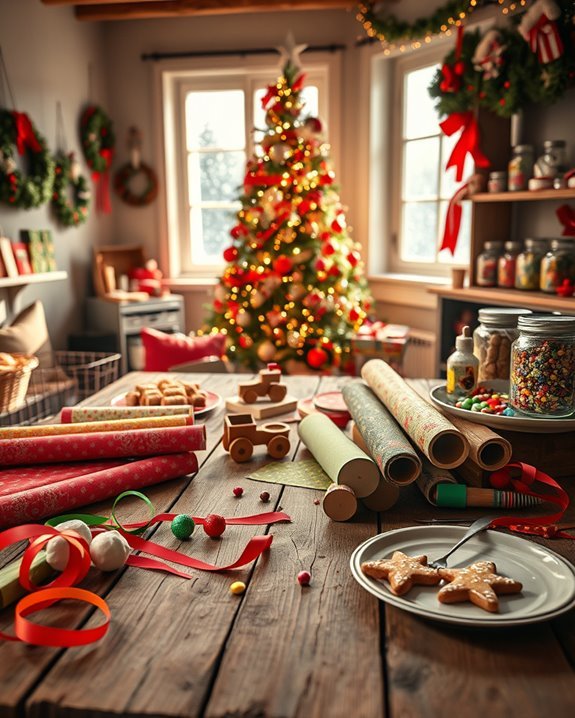 festive holiday crafting stations