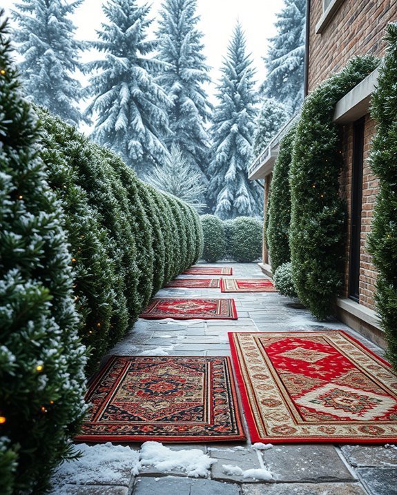 festive outdoor christmas rugs
