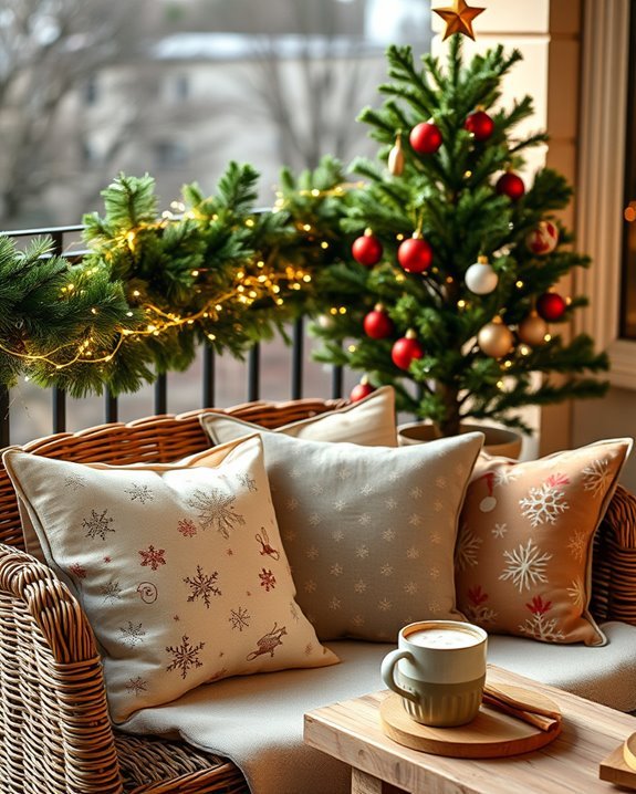 festive outdoor cushion decor