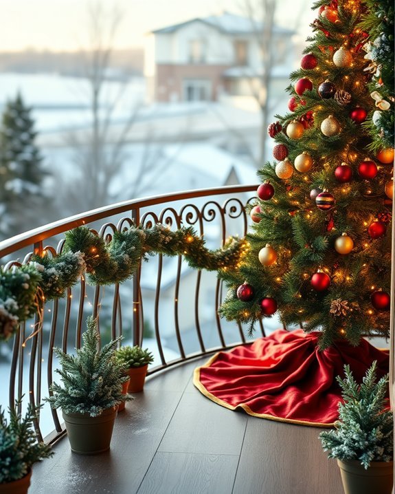 festive outdoor tree decor