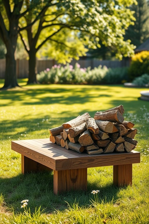 firewood storage seating solution
