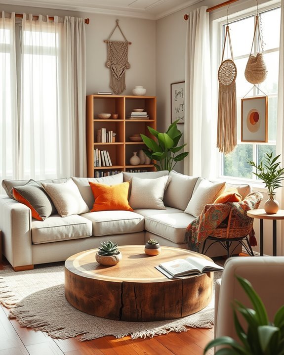 flexible boho living design