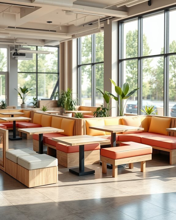 flexible communal seating options